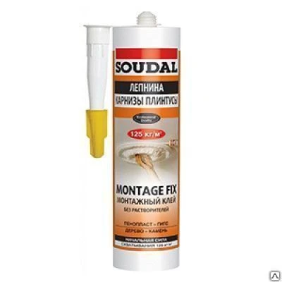 Фото Жидкие гвозди MONTAGE FIX Soudal вод/осн 12x300мл, 120066