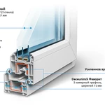 фото Окна пластиковые ламинированные 5-ти камерный профиль ФАВОРИТ