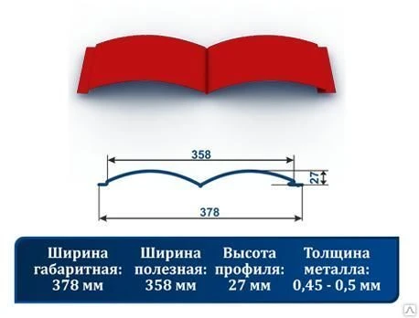 Фото Сайдинг металлический "Блок-хаус" (под бревно) 3003 красный рубин