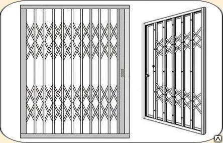 Фото Металлические решетки раздвижные
в