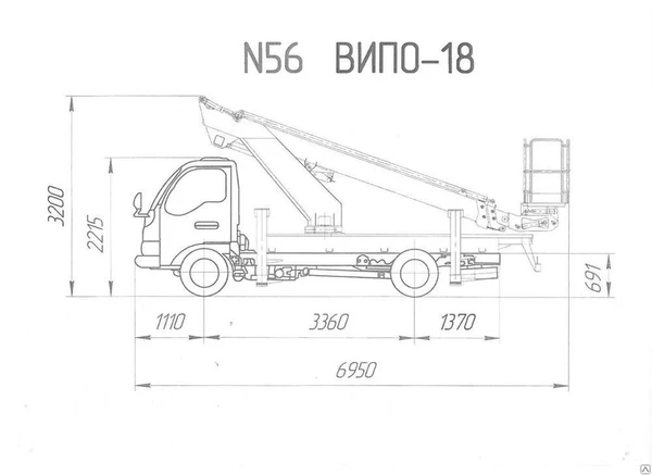 Фото Автогидроподъемник ВИПО-18 на шасси JAC N56