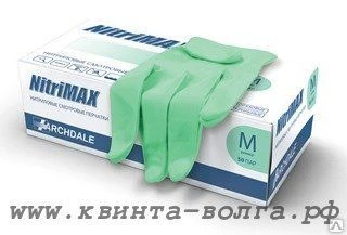 Фото Перчатки нитриловые NitriMax зеленые(1уп-50пар) р. S, р.M,