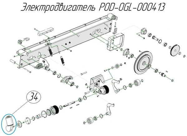 Фото Электродвигатель POD-OGL-000413 на пресс-подборщик Metal-Fach Z-587