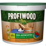 фото Лак антисептик PROFIWOOD для бань и саун, 0.9 кг