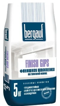 Фото Шпаклевка Bergauf Finish Gips (финишная, гипсовая), 5кг