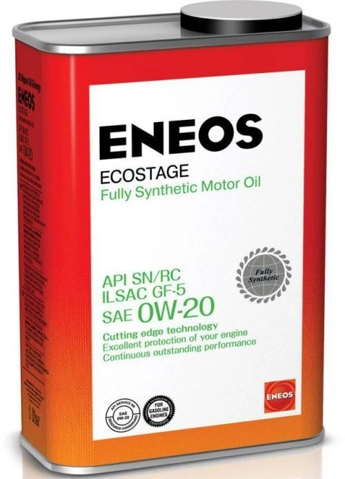 Фото Масло моторное ENEOS Ecostage 0W-20 0,94 л. 100 % Sint. SN