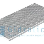 фото Решетка Gidrolica Step Pro 490х990мм - стальная ячеистая оцинкованная 302