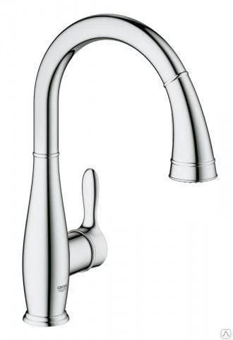 Фото Grohe Parkfield 30215000 Смеситель однорычажный для мойки с выдвижной лейко