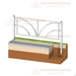 фото Стойка перильного ограждения ОМ-4 оцинкованная