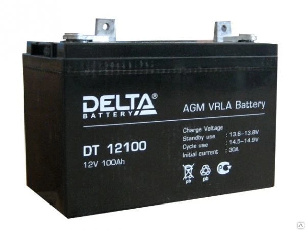 Фото Аккумулятор Delta DT 12100 (12V 100Ah)