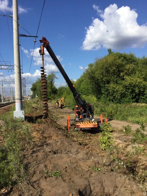 Фото Бурение под шумозащитные экраны