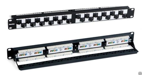 Фото Патчпанель 19, 48xRJ45, UTP, Кат. 6 Hyperline PPHD-19-48-8P8C-C6-110D