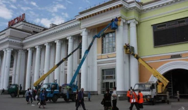 Фото Аренда, услуги автовышки до 45м. Спил деревьев.