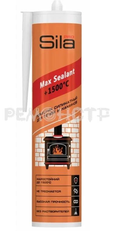 Фото Герметик  для печей +1500  280 мл SILA PRO Max Sealant (12) П