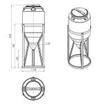 Фото №2 Емкость конусная (бункер) ФМ 120 л в обрешетке