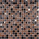 фото Мозаика BONAPARTE Crystal brown 300х300 стеклянная