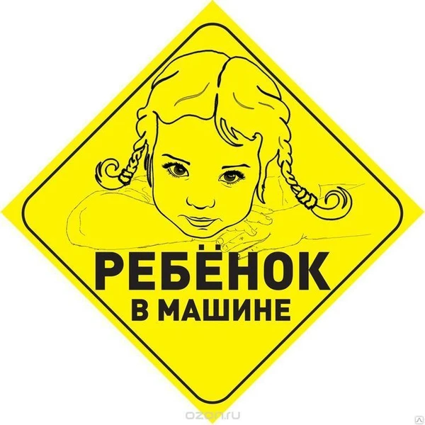 Фото SCH-0731 Карточка автомобильная "Ребенок в машине" SAPFIRE
в