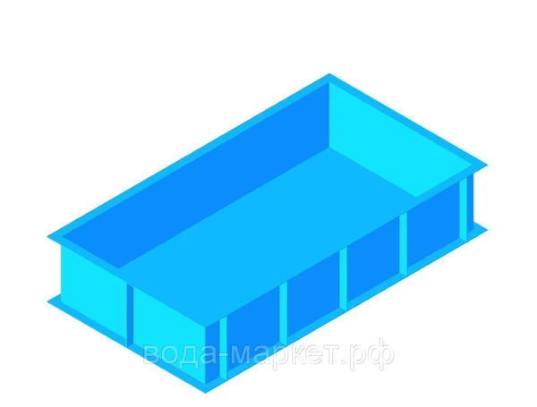 Фото Прямоугольный бассейн 8,0х3,0х1,5 м - 36 м3