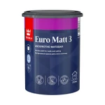 фото Краска моющаяся матовая EURO MATT 3 глубокоматовая База А TIKKURILA 0,9 л