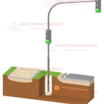 фото Опора светофорная СОДГ1-6,9-3,4.000 (гнутая ОКК)