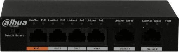 Фото Коммутатор DH-PFS3006-4ET-60 4х100Мбит 4PoE неуправляемый Dahua 1084911