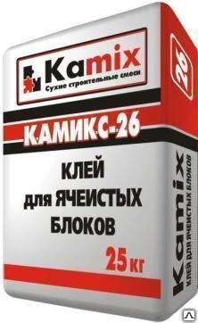 Фото Клей для газобетона "Камикс-26" 25кг шт