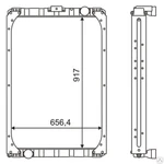 фото Радиатор водяной 63501Ш-1301010 КАМАЗ-63501 CuproBraze 3-х ряд