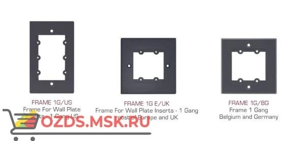 Фото FRAME-1G/EUK(W) Рамка, типоразмер EUK 1G (для двух модулей-вставок); цвет белый