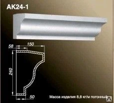 Фото Карниз AK24-1-A Прямой элемент 1000 мм