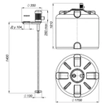 Фото №2 Емкость TR 3000 литров с турбинной мешалкой