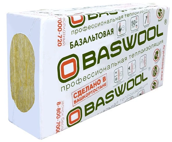 Фото Теплоизоляция Baswool Фасад 100 кг/м3 (100*600*1200) 3шт. 2,16м2 (0,216 м3)