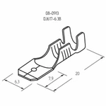 Фото №2 Клемма плоская (штекер-6.3мм) 1-1.5кв.мм (DJ617-6.3B) Rexant 08-0913