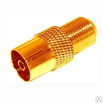 фото Переходник гнездо F - гнездо ТВ GOLD 05-4301-1 REXANT