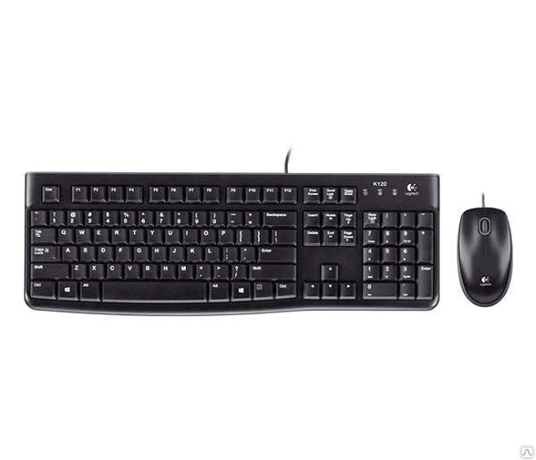 Фото Набор клавиатура+мышь проводные Logitech Desktop 
MK120, USB, Black