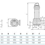 Фото №5 Погружной фекальный насос Zenit DGG 1500/4/150 A0HT5 NC Q TS 2SIC 10 400Y/D