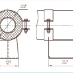 фото Опора хомутовая D 140 сер.313. ТС-007.010 Ст.3сп