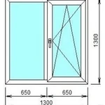 фото Окно Exprof Practica 58, фурнитура Roto NT, 2к СП 32мм, 1 300*1 300 мм