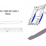 фото Рама опорной пяты T229-1.066.001.000.1 к фронтальному погрузчику Metal-Fach T229-1300S