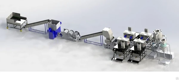 Фото Линия по переработке пленочных и нитевидных в агломерат 500кг/ч.
