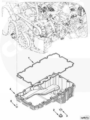 Фото Прокладка поддона масляного 28V (1 масл. канал) дв. Cummins ISF3.8 4995750
