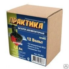 Фото Аккумулятор для BOSCH ПРАКТИКА 12В, 2,0Ач, NiCd, в коробке