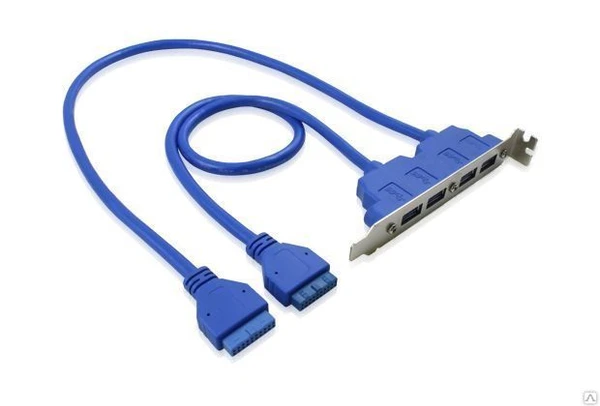 Фото Дополнительный порт 4 х USB 3.0 AF на 2 х USB 3.0 20pin Greenconnect GC-20P