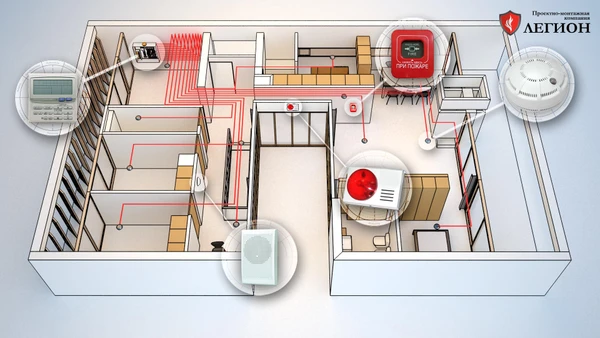 Фото Монтаж охранно-пожарной сигнализации