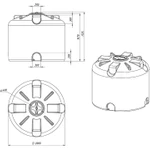 Фото №2 Емкость TR 4500 литров цилиндрическая вертикальная, пластиковая