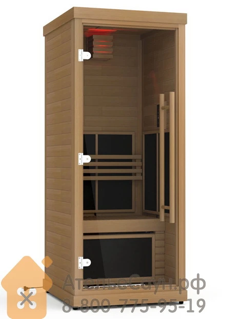 Фото Инфракрасная сауна Sawo IR-1P из кедра (одноместная, 980х880х2000 мм, 1.2 кВт, арт. SR05-0500490)