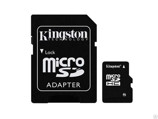 Фото Карта памяти Micro-SDHC 16Gb Kingston SDC10G2/16GB Class10 +adapter