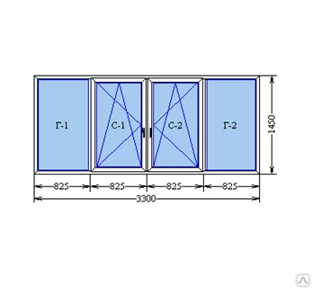 Фото Пластиковое остекление балкона 3300х1450 мм под ключ