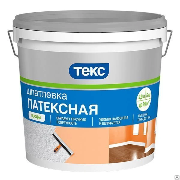 Фото Шпатлевка латексная ТЕКС профи 1,5кг