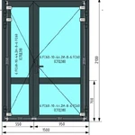 фото Дверь EIW30 из КПТ 78EI с СПД 38 (1500 х 2100)