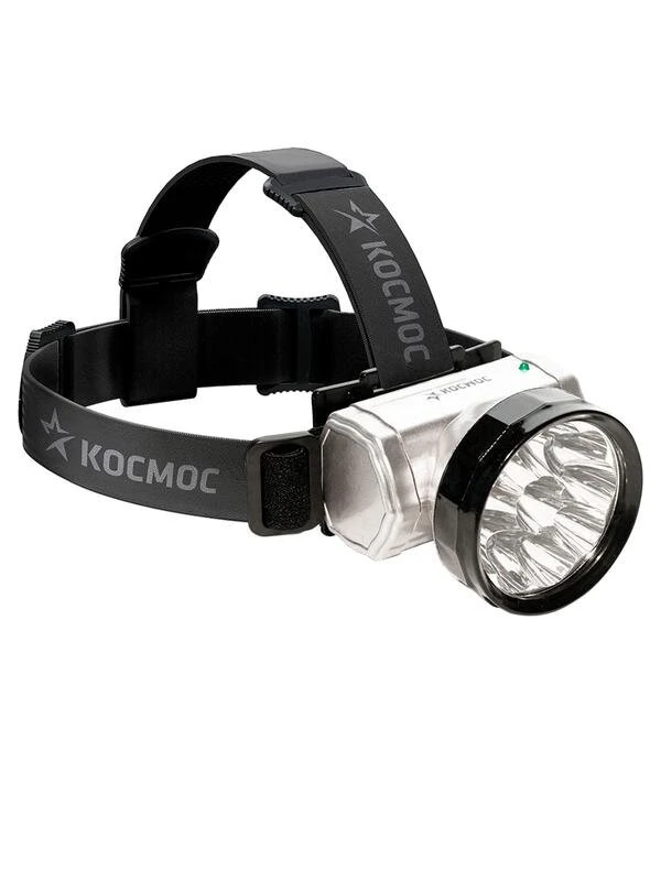 Фото Фонарь аккумуляторный налобный Accu H10 LED 10LED аккум. NI-MH 300мА.ч встроен. ЗУ 1.2В КОСМОС KOCAccuH10LED